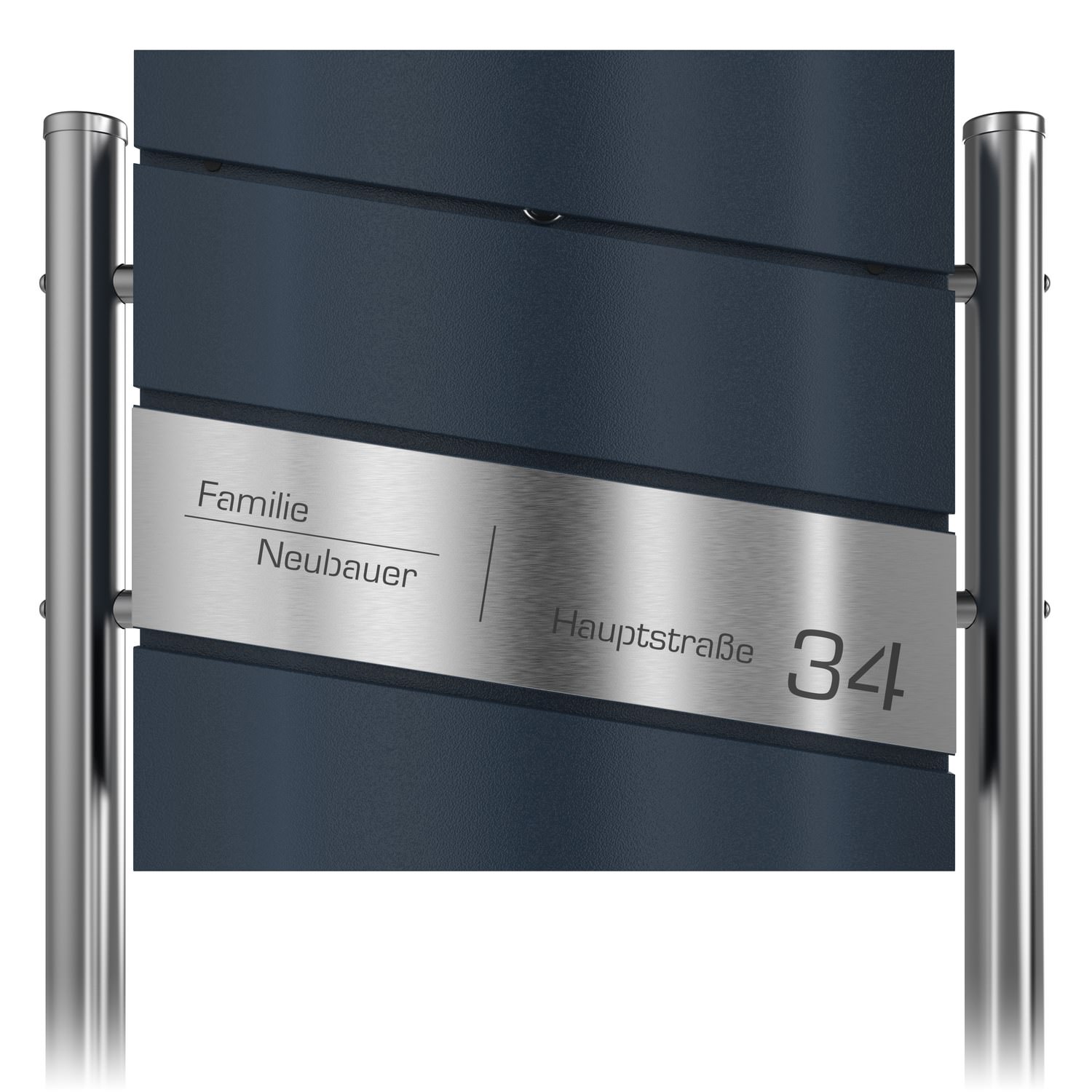 Horizon letterbox diagonal engraving stainless steel stand