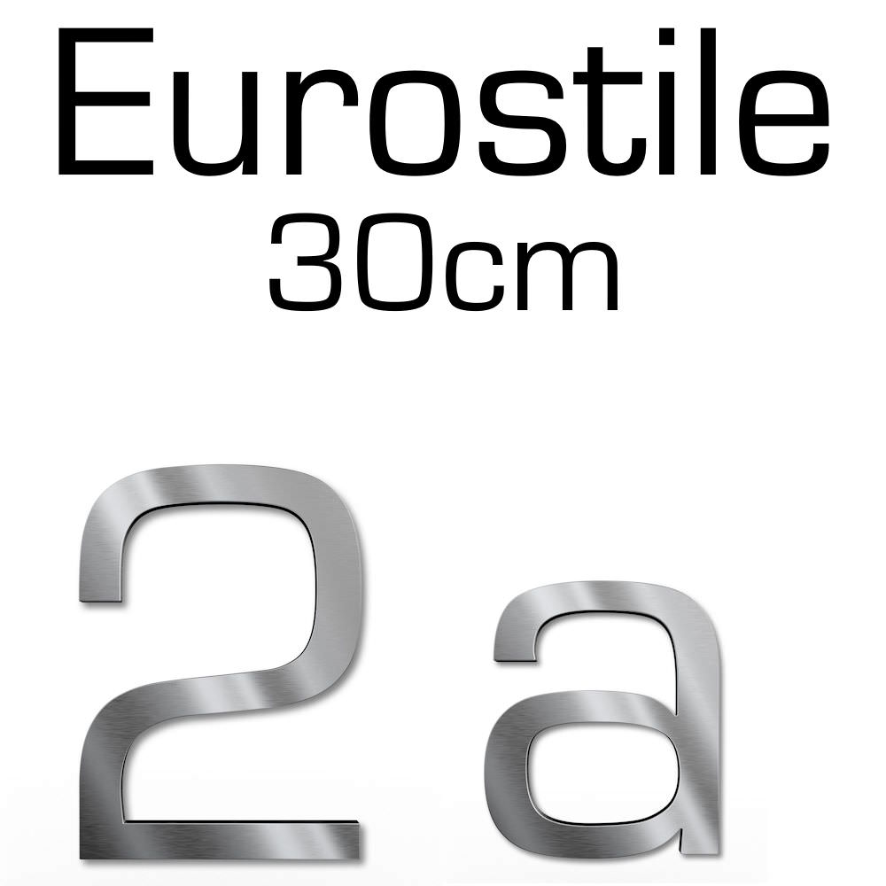 Número de casa de acero inoxidable Eurostile - altura 30 cm