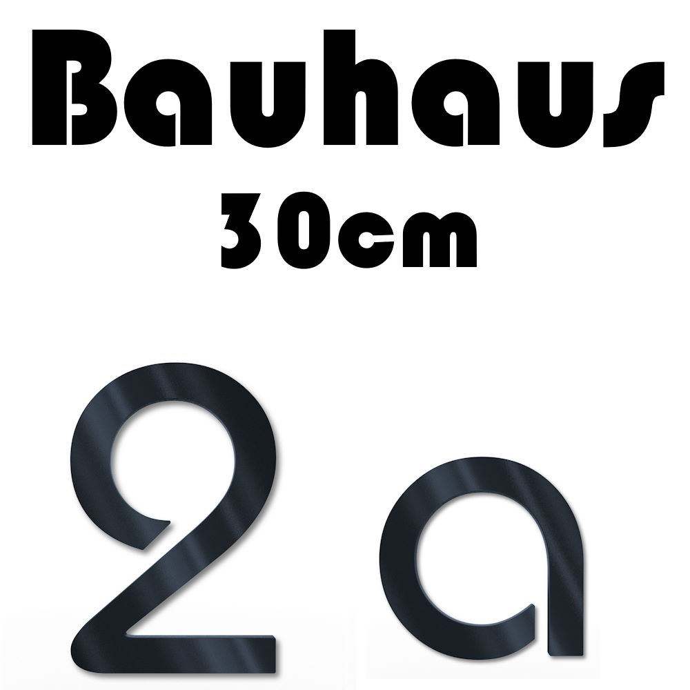 Bauhaus house number made of solid steel in RAL7016 anthracite - height 30 cm