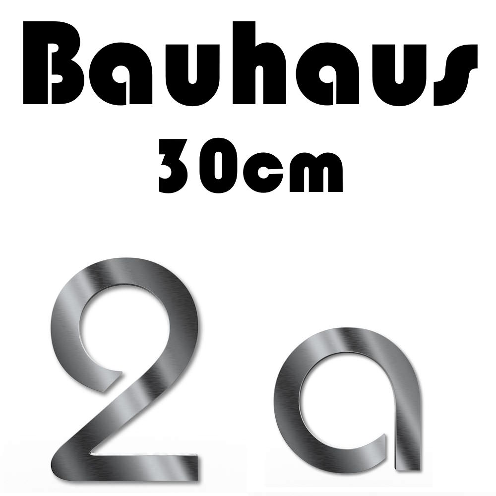 Bauhaus Edelstahl Hausnummer – Höhe 30 cm