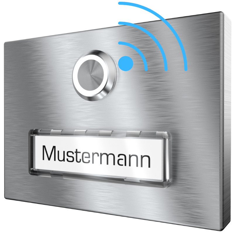 Wireless surface-mounted doorbell