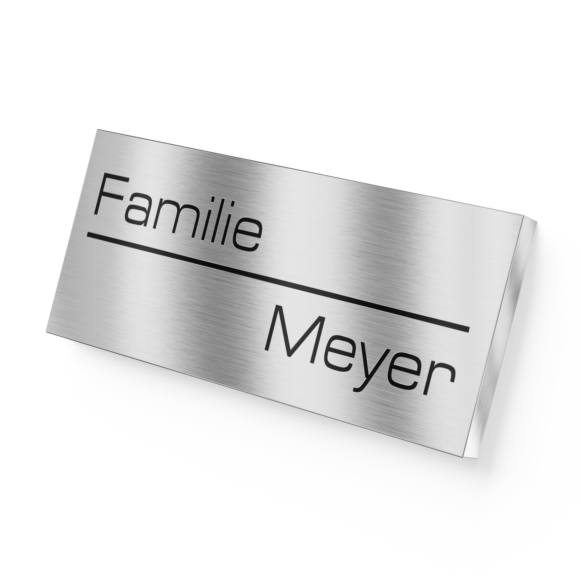 Stainless steel nameplate with engraving in stainless steel Rectangular