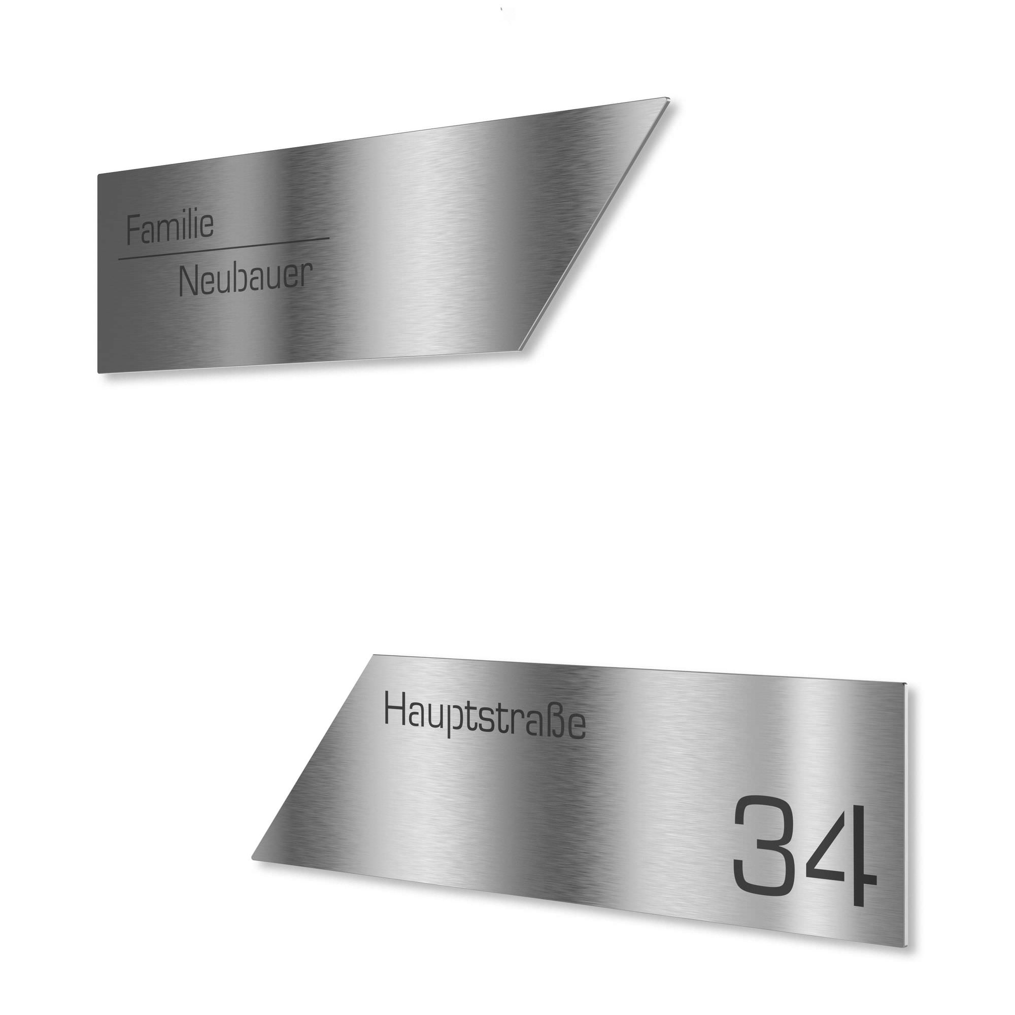 Zenith stainless steel letterbox plate engraving - Design 7