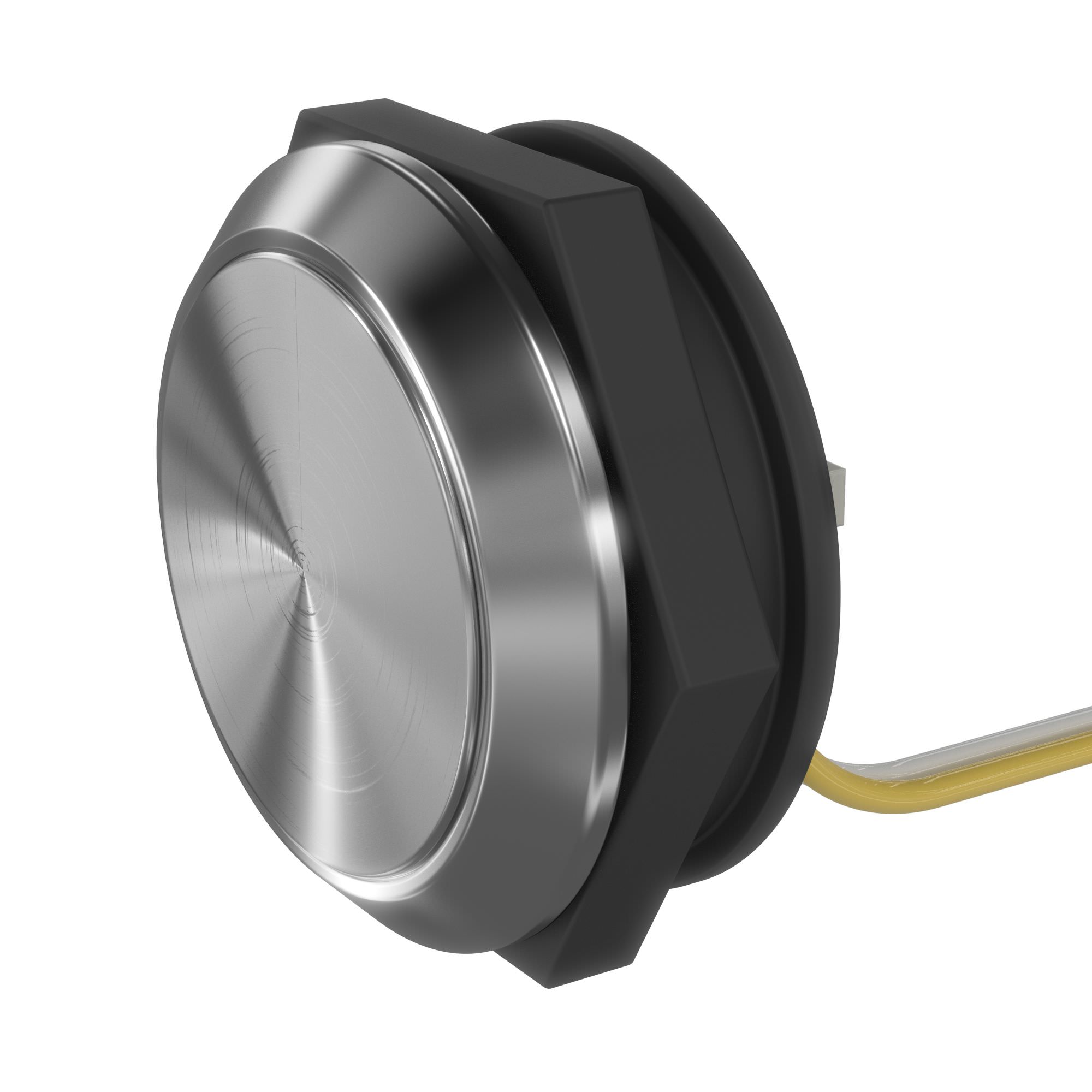 Sans LED 19mm Bouton poussoir en acier inoxydable - 15-150x22x25mm - Câble de connexion - Capuchon en caoutchouc à impulsion