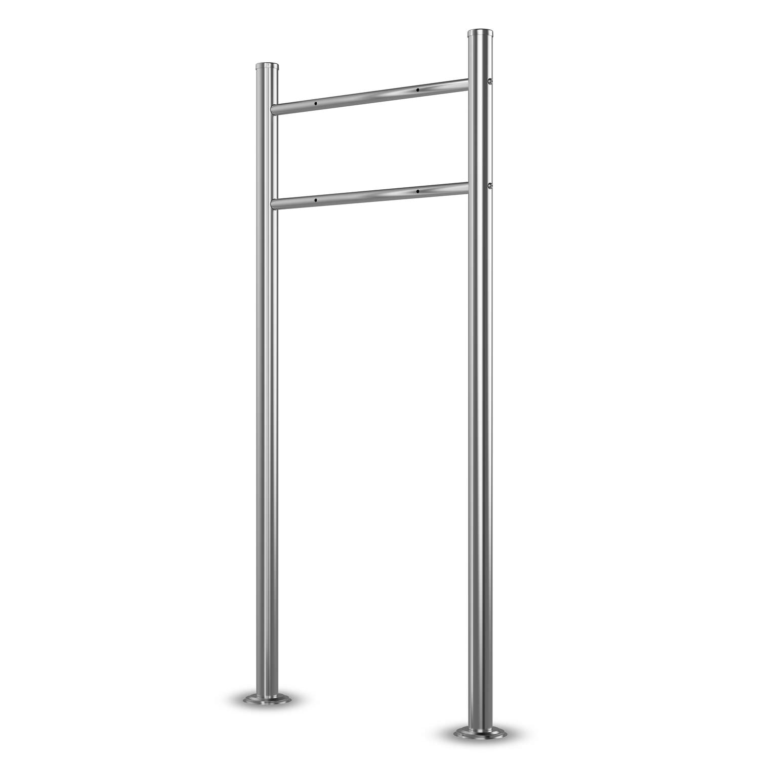 Stainless steel letterbox stand silver