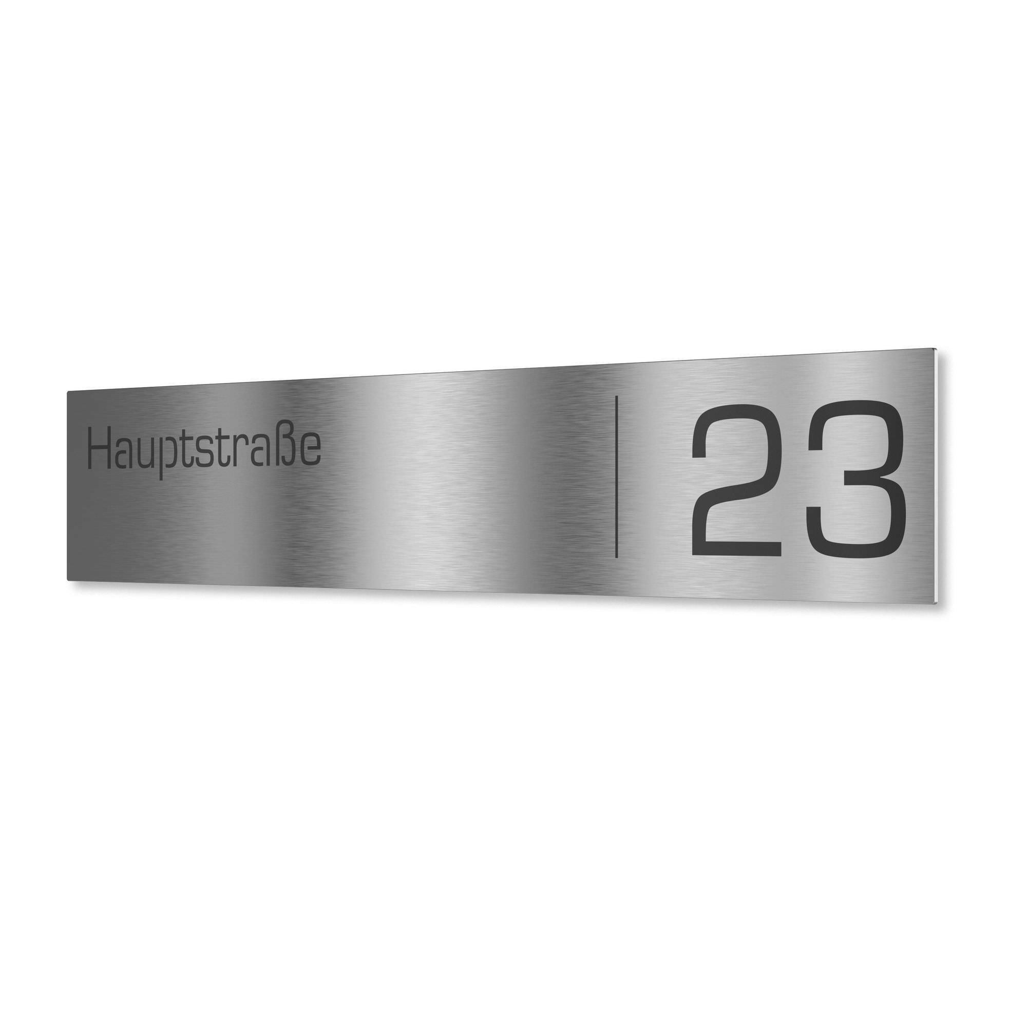 Astro stainless steel letterbox sign - engraving design 2