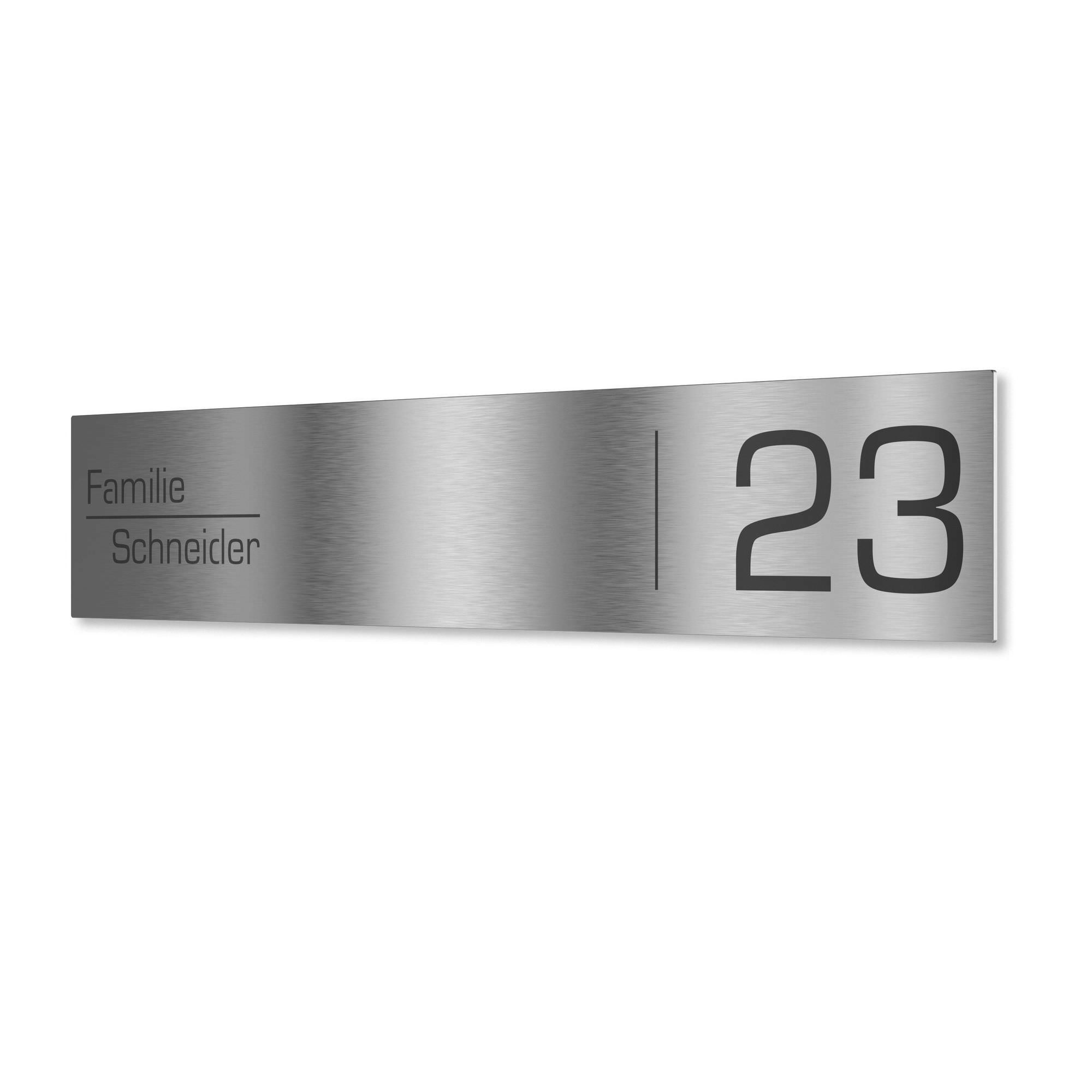 Astro stainless steel letterbox sign - engraving design 1