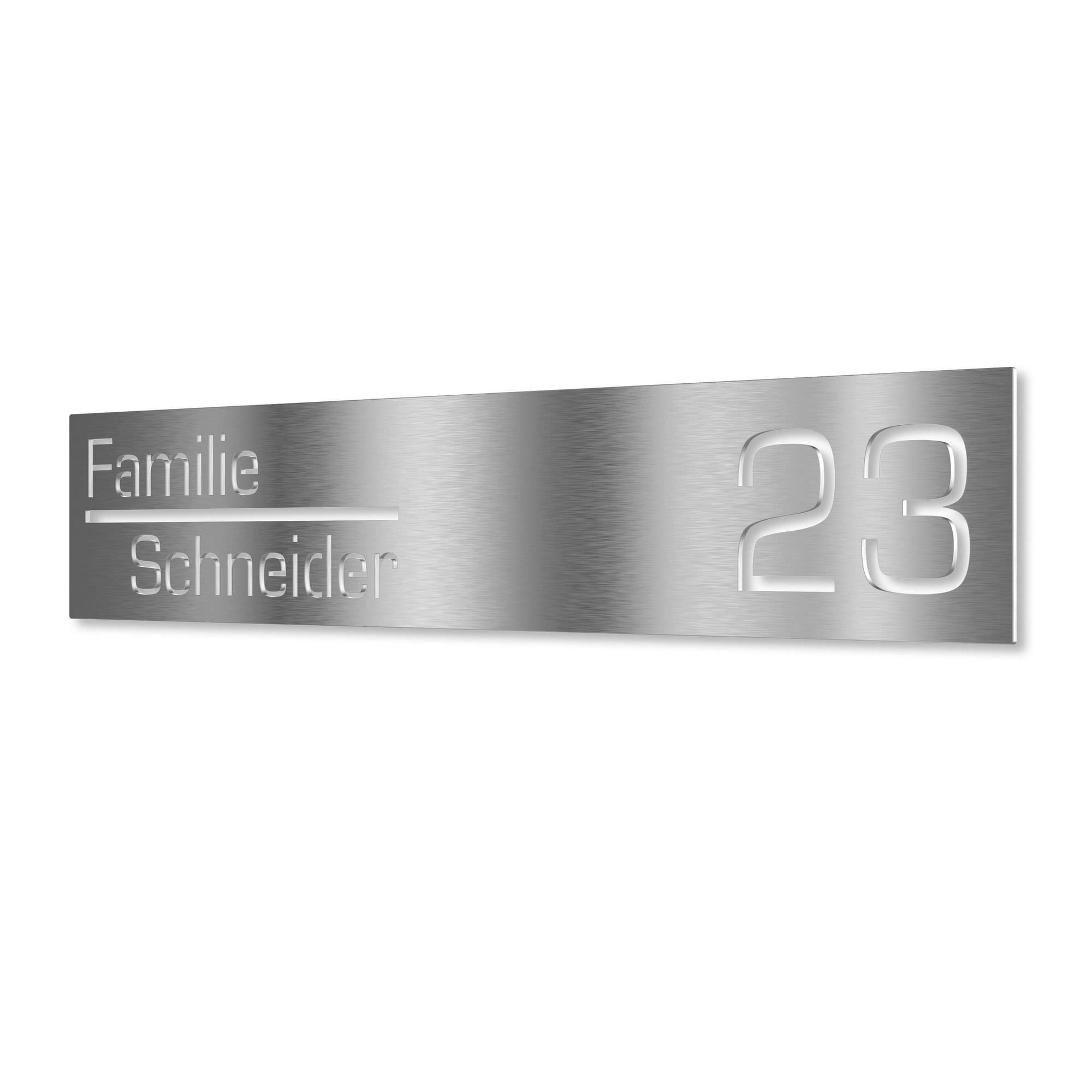 Astro stainless steel letterbox sign with laser engraving - Design 1